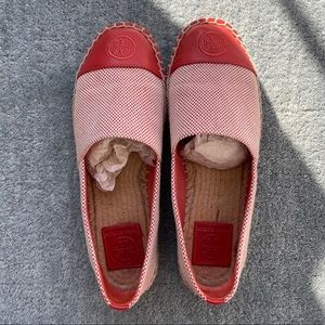 Tory Burch Colorblock Espadrille Rusty Knot Flats